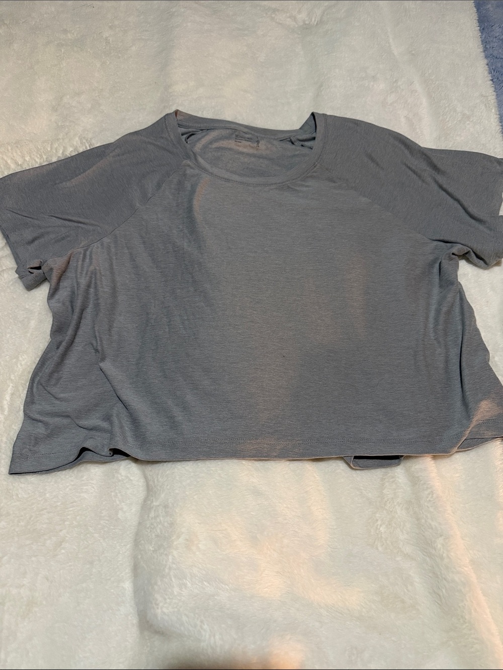 Jockey Gray Cropped Crew Tee
